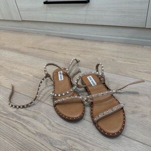 Steve Madden Brown Studded Sandals